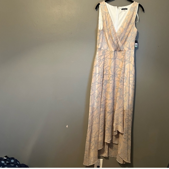 NWT Tommy Hilfiger Sz 4 Women’s Nude Rope Logo Maxi Lined Dress! - Picture 2 of 6